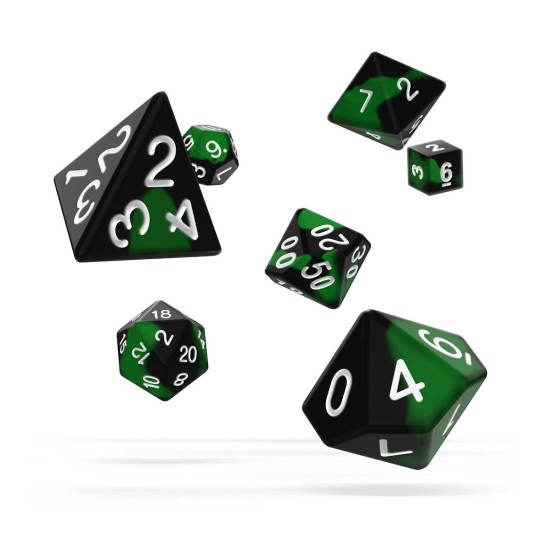 Oakie Doakie Dice RPG Set Glow in the Dark - Biohazard (7)