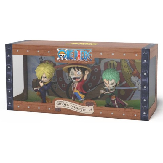 One Piece Freeny's Hidden Dissectables Vinyl Figure Luffy, Zoro and Sanji 10 cm
