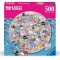Helly Kitty and Friends Round Jigsaw Puzzle (500 pieces)
