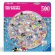 Helly Kitty and Friends Round Jigsaw Puzzle (500 pieces)