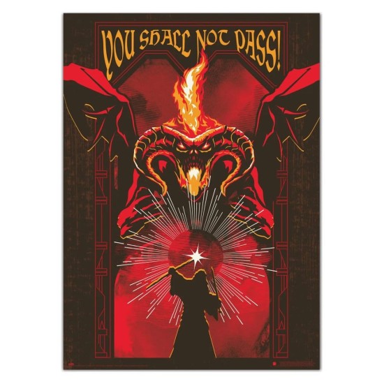 The Lord of the Rings Luminescent Poster Balrog 50 x 70 cm