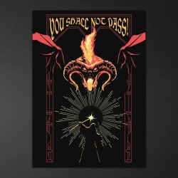 The Lord of the Rings Luminescent Poster Balrog 50 x 70 cm