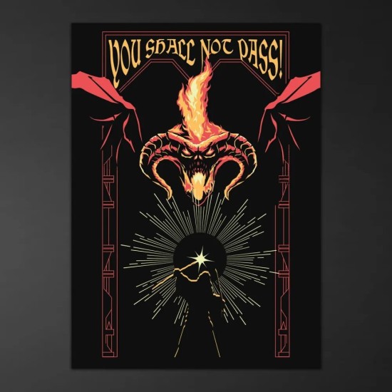The Lord of the Rings Luminescent Poster Balrog 50 x 70 cm
