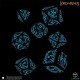 The Lord of the Rings Dice Set of 7 Moria (Glow in the Dark)