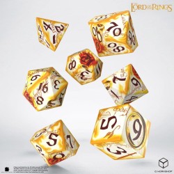 The Lord of the Rings Full Art Dice Set of 7 Ring-bearers (Whitefire Radiance)