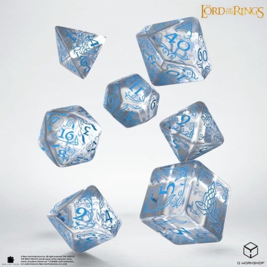 The Lord of the Rings Dice Set of 7 Rivendell (Water)