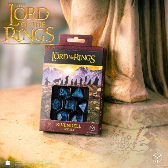 The Lord of the Rings Dice Set of 7 Rivendell (Water)