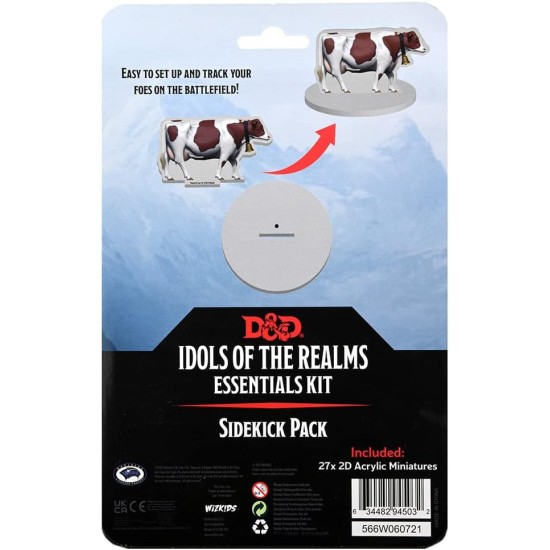 D&D Icons of the Realms Miniatures Essentials 2D Miniatures - Sidekick Pack