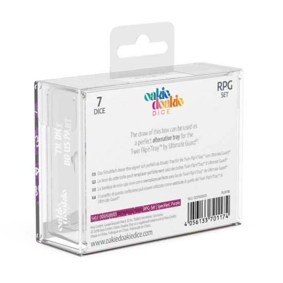 Oakie Doakie Dice RPG Set Speckled - Purple