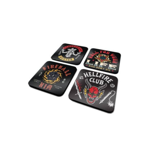 Stranger Things 4 Coaster 4-Pack Hellfire Club