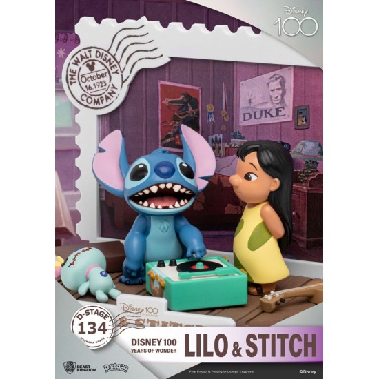 Disney 100 Years of Wonder D-Stage PVC Diorama Lilo & Stitch 10 cm
