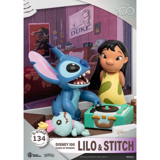 Disney 100 Years of Wonder D-Stage PVC Diorama Lilo & Stitch 10 cm